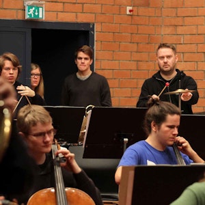 Orkesterøvelse i Lindemansalen