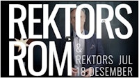 Peter Tornquist med dressjakke og lys skjorte skimtes bak overskriften "Rektors rom & rektors jul 18 desember"