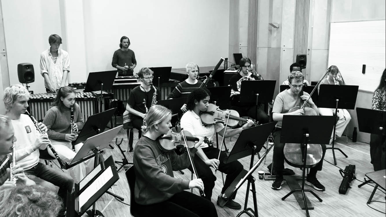 Svarthvittbilde fra øvelse med Ensemble Lime.