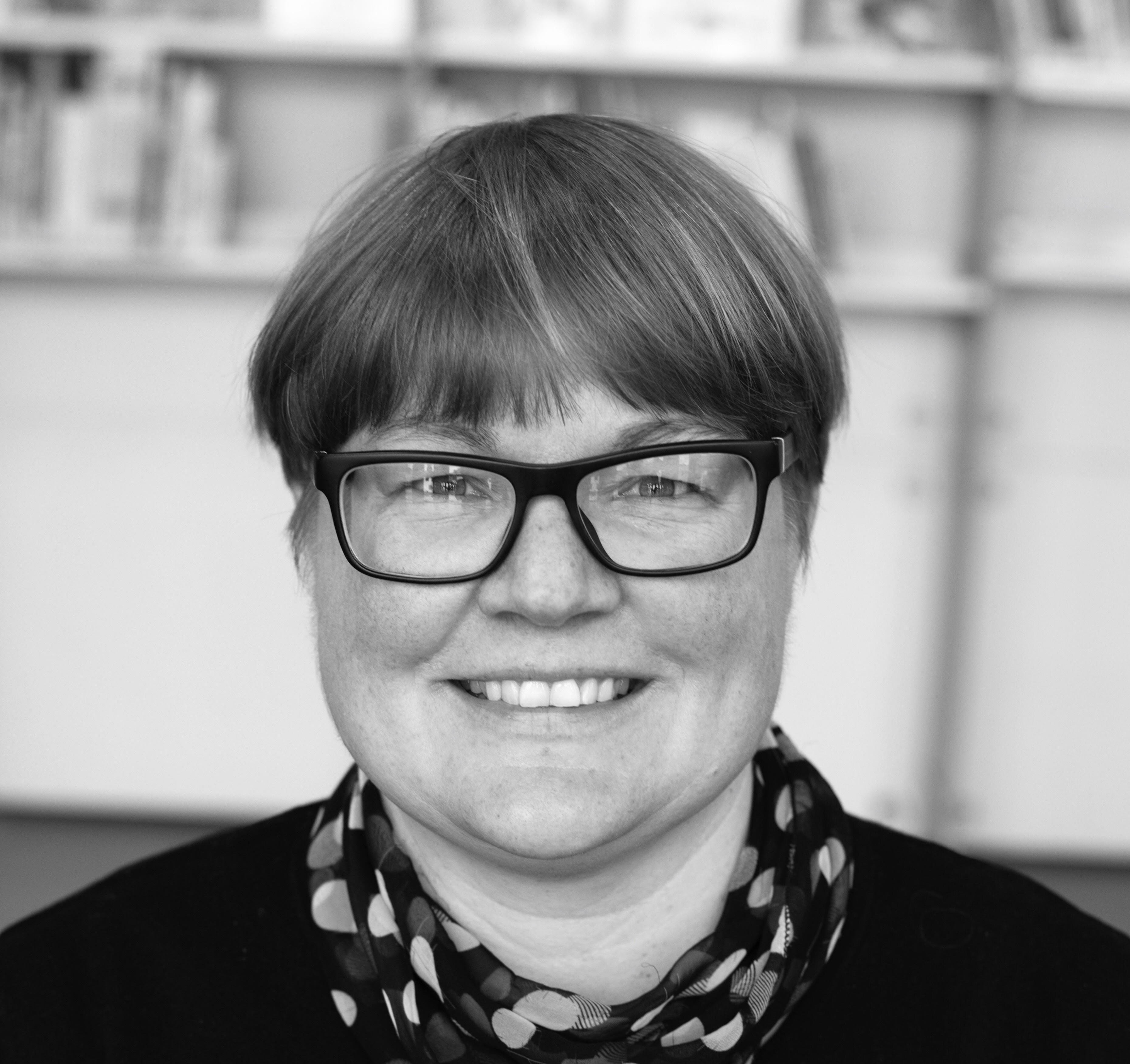 Svart-hvitt nærbilde Siri Lindstad