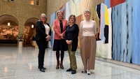 Kari Anne Jønnes, Marianne Skjulhaug, Astrid Kvalbein og Irene Alma Lønne på Stortinget.