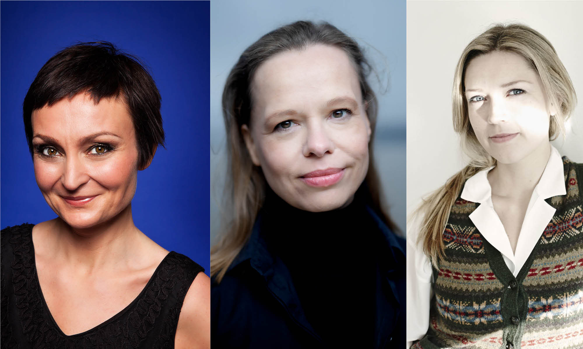 Kollasj av Unni Løvlid, Anne Hytta og Ingfrid Breie Nyhus.