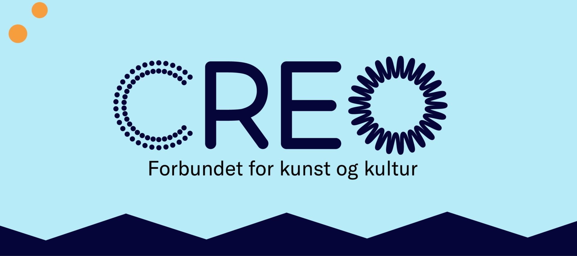 Logoen til fagforbundet Creo, hvor det står "CREO – Forbundet for kunst og kultur"