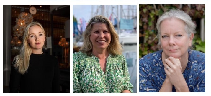 Collage av tre portretter