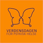 Illustration of a butterfly with the text World Mental Health Day in Norwegian