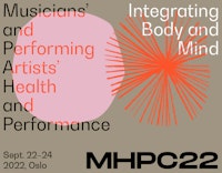 Musicians' and Performing artists' health and performance conference poster