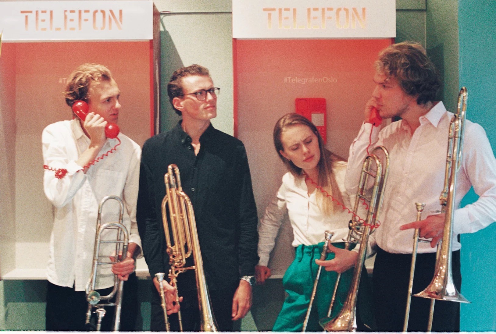 fire mennesker med trombone
