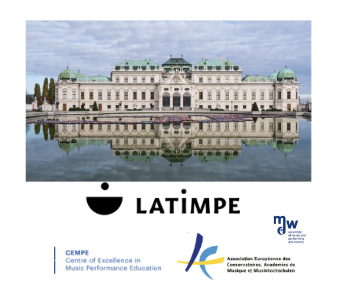 Plakat med bilde av et slott og overskriften Latimpe