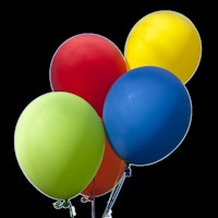 Balloons in various colours.