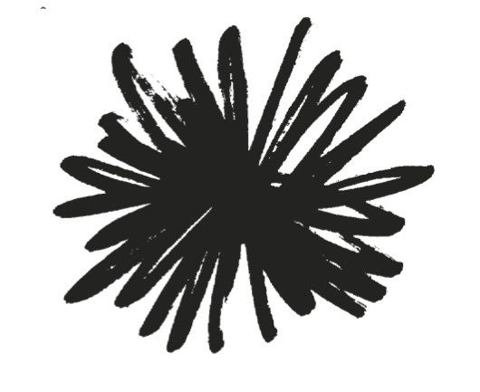 Tegning av en krusedull.