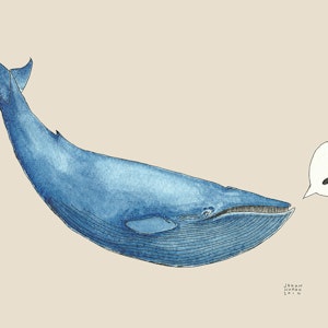 Serendip-logoen med blåhval
