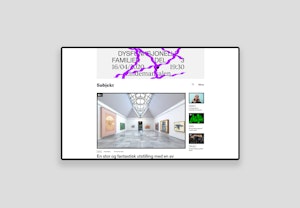 Annonse med tekst, logo, bilde og illustrasjon