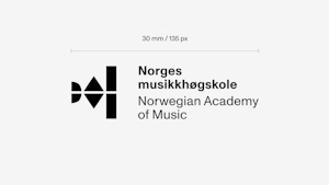 Black logo on gray background