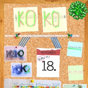 KOKO-konsertplakat for høsten 2020 med teksten "KOKO 18. november i Levinsalen klokken 19.00".