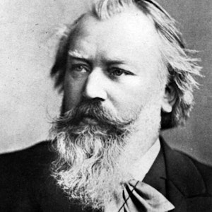 Foto av en skjeggete Brahms