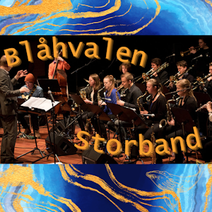 Serendip-bilde av Blåhvalen Storband, første rad og dirigent.