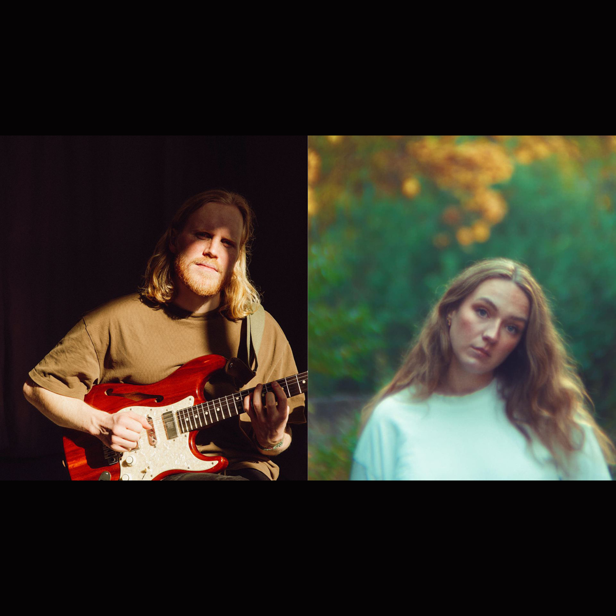 Kollasj av Mathias Marstrander og Elise Sløgedal.