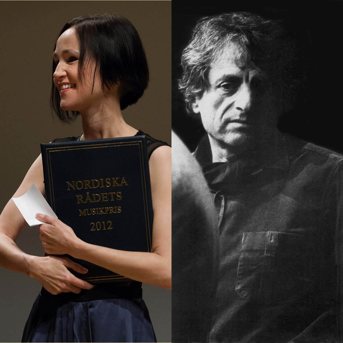 Kollasj av Thorvaldsdottir og Xenakis.